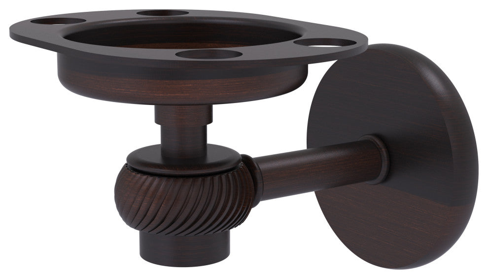 Satellite Orbit One Toothbrush Holder With Twist Accents, Venetian Bronze