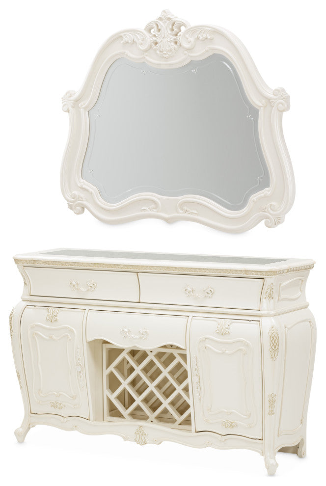 Lavelle Sideboard with Mirror - Classic Pearl