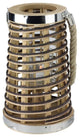 10" Rustic Chic Cylinderical Rattan Holder With Jute Handle