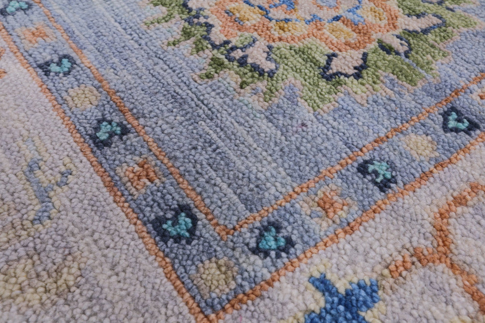 Turkish Oushak Handmade Wool Rug 6' 3" X 9' 0" - Q13659