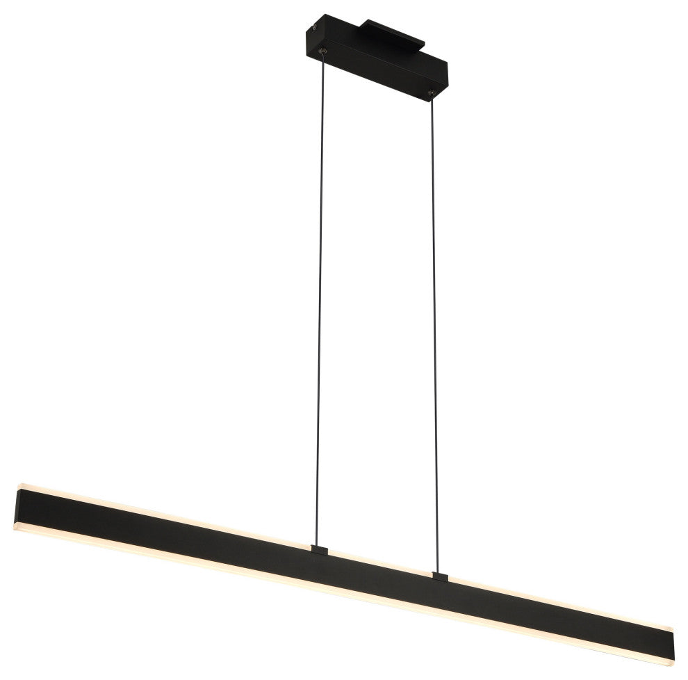 Wezen 48" ETL Certified Integrated LED Height Adjustable Chandelier, Black