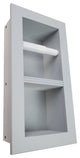 Bayshore Recessed Solid Wood Double Toilet Paper Holder 7 X 14.5, Primed Gray
