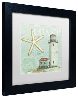 'Beach House II' Matted Framed Canvas Art by Lisa Audit