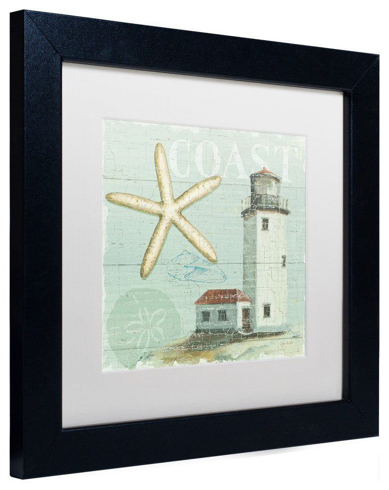 'Beach House II' Matted Framed Canvas Art by Lisa Audit