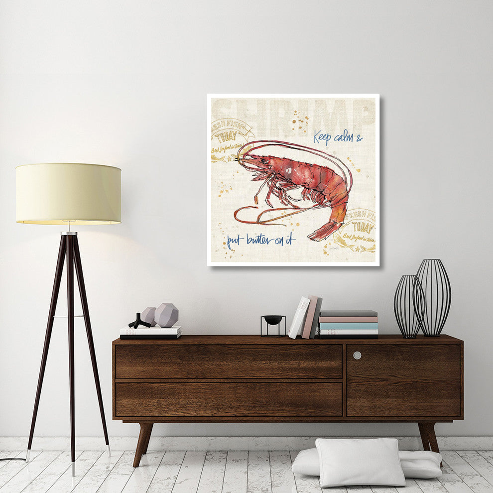 "Coastal Catch IV" Digital Paper Print by Anne Tavoletti, 42"x42"