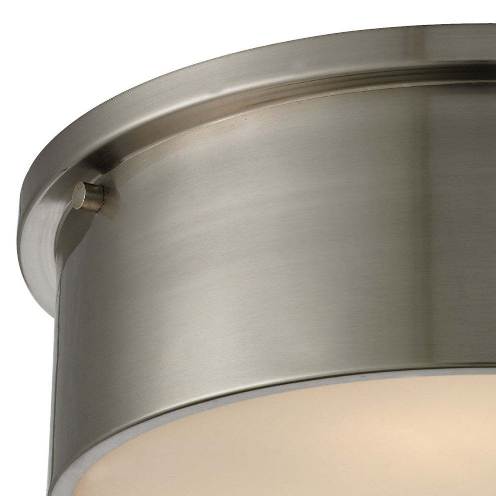 Simpson 3-Light Flush Mount, Brushed Nickel