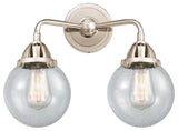Beacon Bath Vanity Light, Polished Nickel, Seedy, Seedy