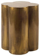 22" Brass And Antique Brass Brass End Table