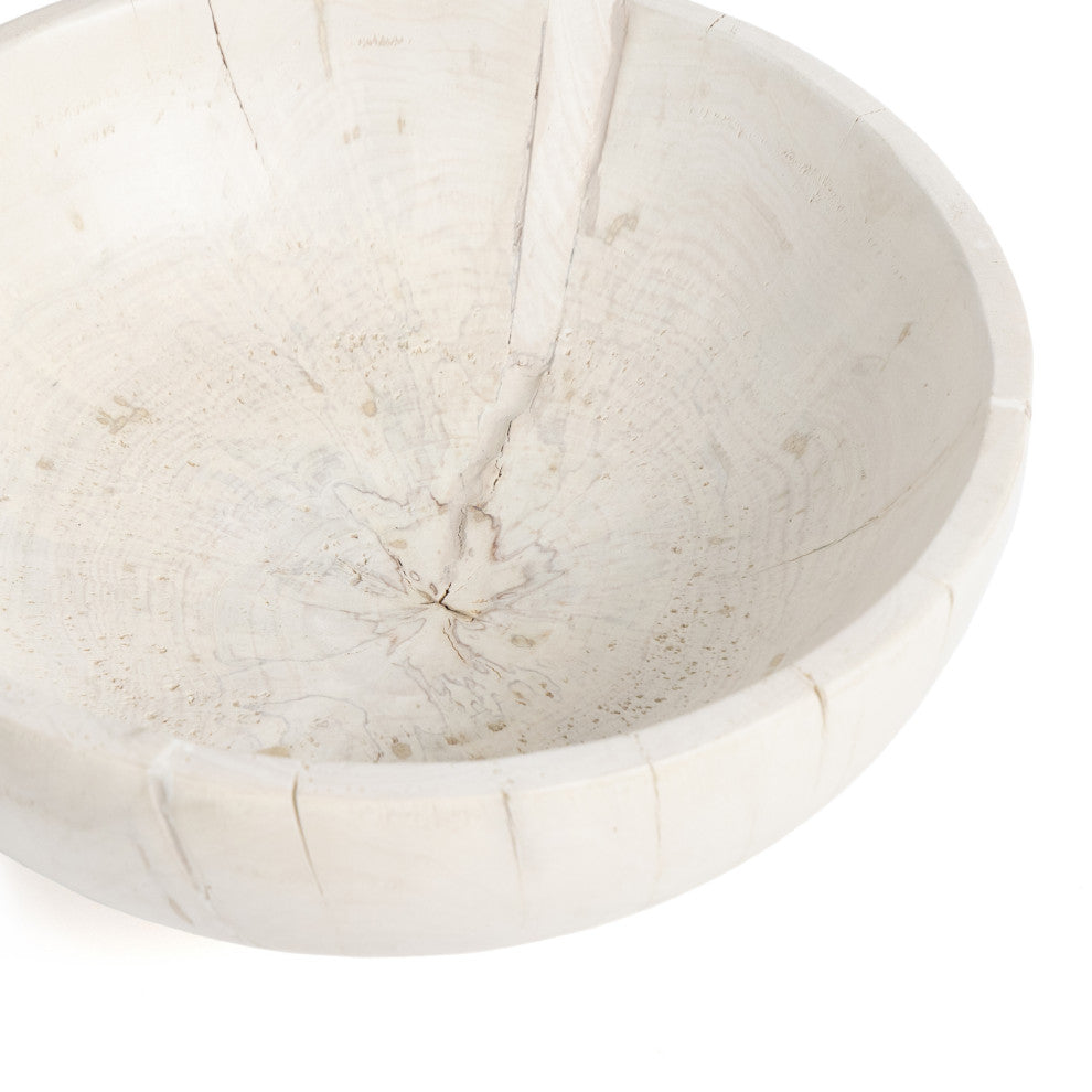 Turned Pedestal Bowl-Ivory
