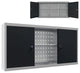 Vidaxl Wall Mounted Tool Cabinet Industrial Style Metal Gray And Black