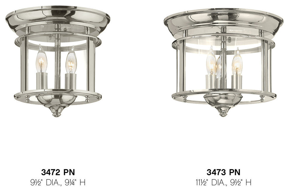 Hinkley Lighting 3473 3 Light Semi-Flush Ceiling Fixture - Heirloom Brass