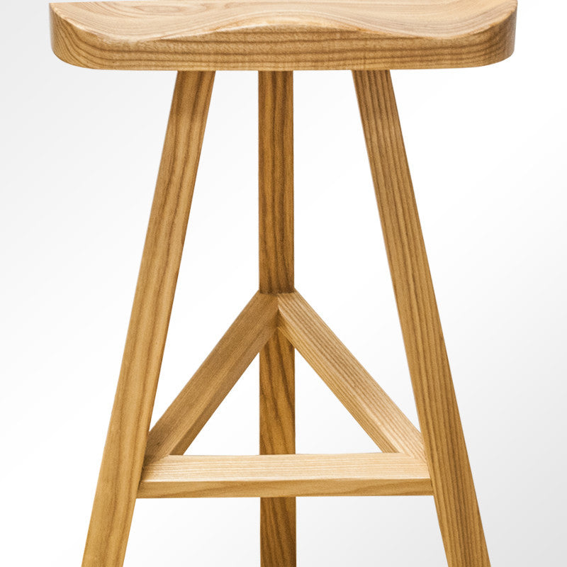 Hemi Wood Stool, Bar Height