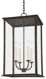 Zuma Four Light Exterior Lantern, French Iron