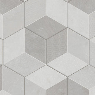 Panama Hex Diamond Deco Porcelain Floor and Wall Tile