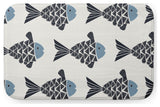 24" x 17" Fish Tales Bathmat, Dusty Smoke