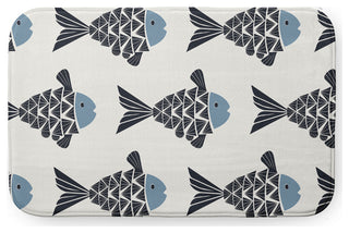 24" x 17" Fish Tales Bathmat, Dusty Smoke