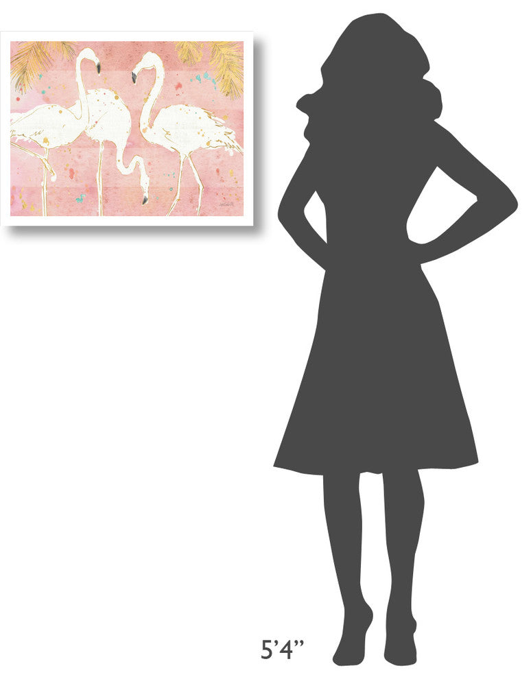 "Flamingo Fever IV" Digital Paper Print by Anne Tavoletti, 26"x20"