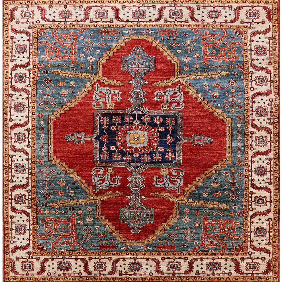 Ahgly Company Indoor Square Mid-Century Modern Area Rugs, 4' Square