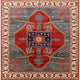 Ahgly Company Indoor Square Mid-Century Modern Area Rugs, 4' Square