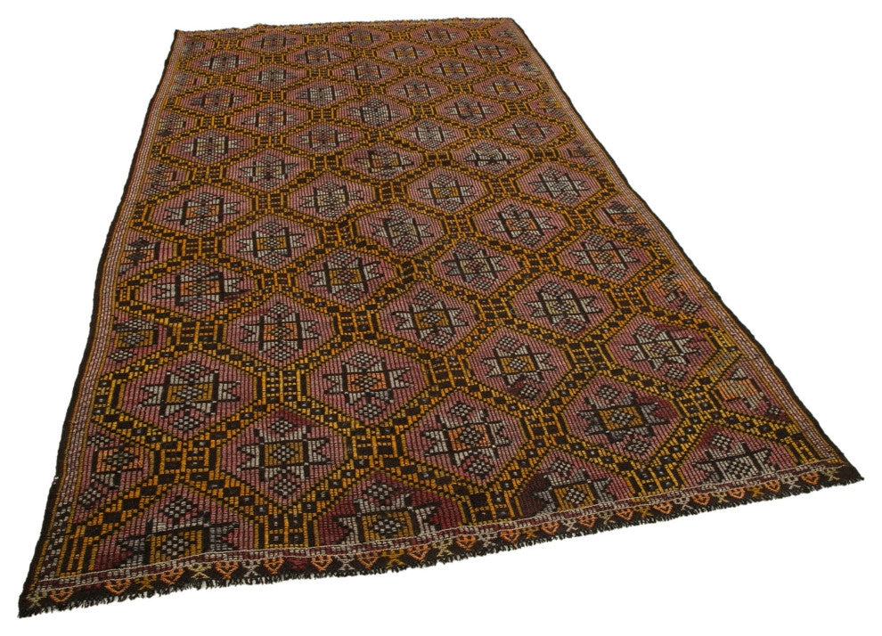 Rug N Carpet - Handwoven Anatolian 5' 10'' x 10' 8'' Unique Wool Kilim Rug