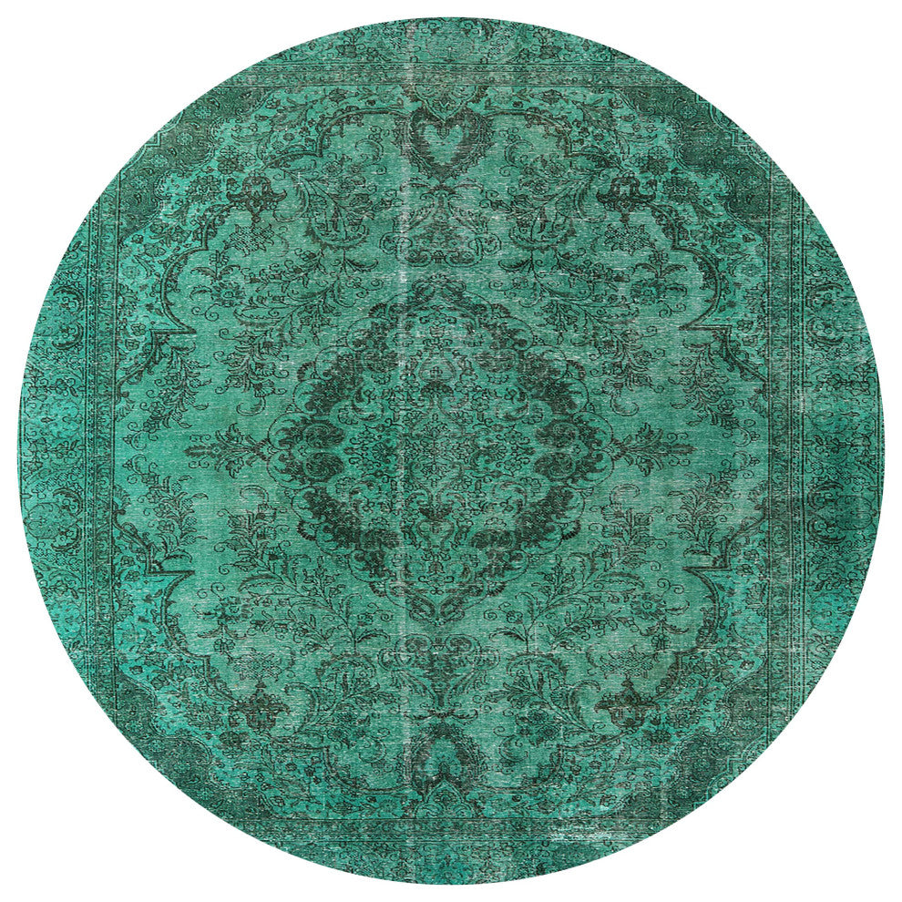 Ahgly Company Indoor Round Mid-Century Modern Area Rugs, 7' Round