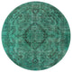 Ahgly Company Indoor Round Mid-Century Modern Area Rugs, 7' Round
