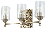 Mosaic 3-Light Bath Vanity Light, Antique Silver