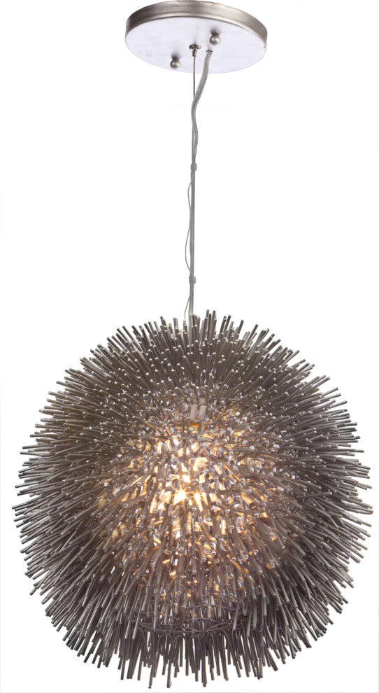 Varaluz Urchin 1-Lt Pendant, Painted Chrome