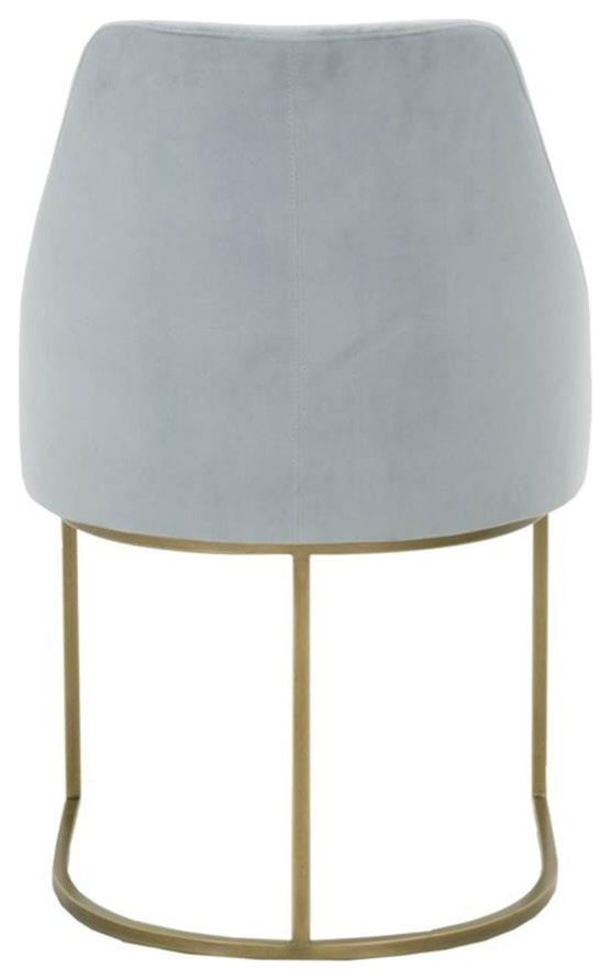 Essentials For Living Traditions 19" Velvet Dining Chair in Gold (Set of 2)