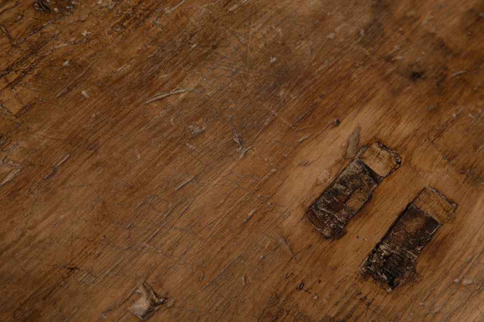 Large Peasant 82" Wide Antique Elm Console, Natural