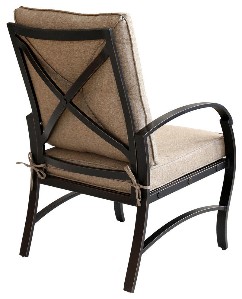 Sinclair Modern Dining Chair With Back and Seat Cushion, Set of 2