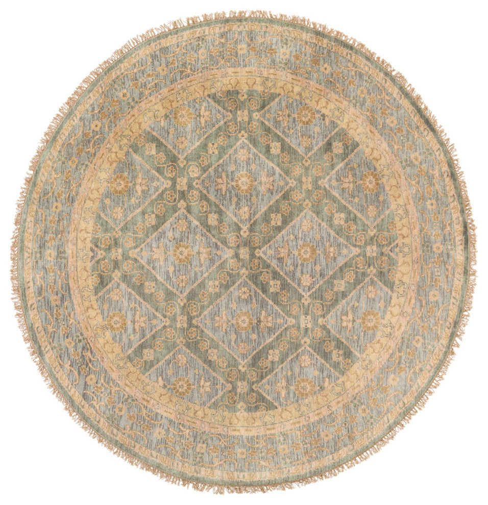 Hand Knotted Zeus Round Area Rug ZEU-7826, 8' Round