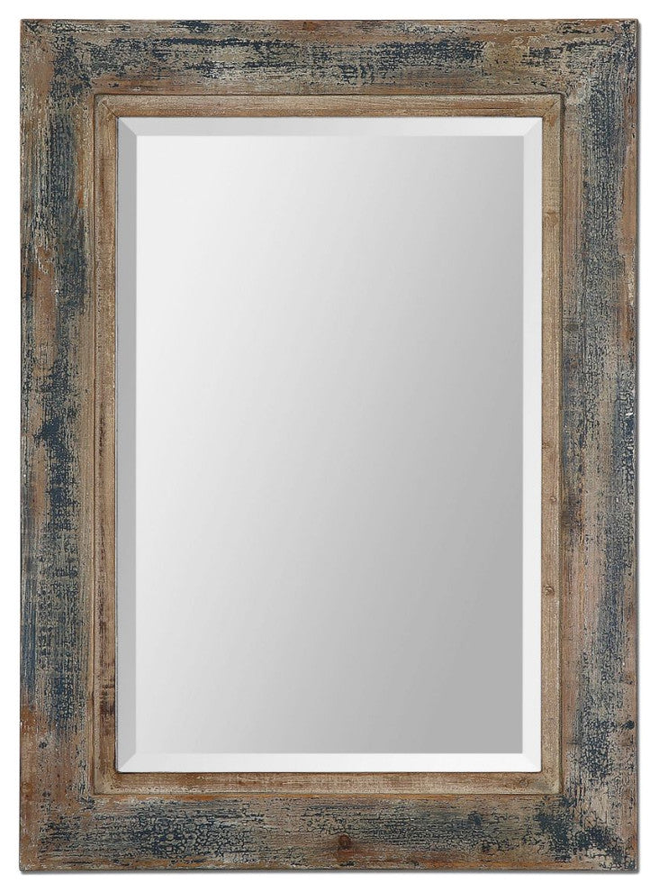 Uttermost Bozeman Distressed Blue Mirror