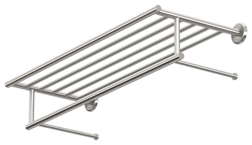Latitude II Minimalist Towel Rack, Satin Nickel, 24"
