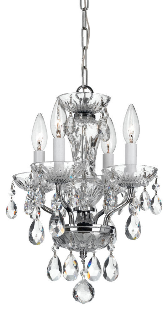 Traditional Crystal Spectra 4 Light Chrome Mini Chandelier