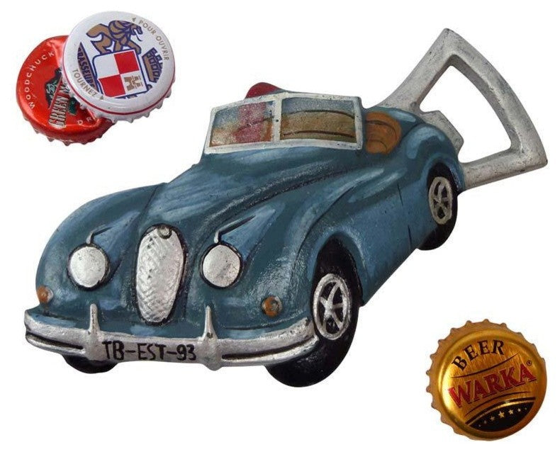European Race Car Cast Iron Bottle Opener