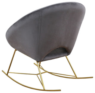 TOV Furniture Nolan Grey Velvet Rocking Chair