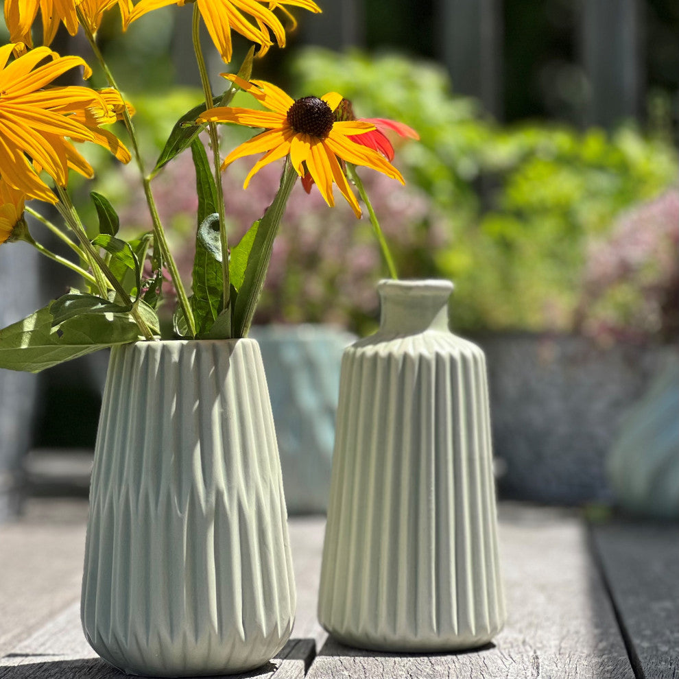 2 Piece Geometric Vase Set, 7"