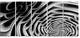 White Flower Shaped Fractal Art, Abstract Wall Art Canvas, 60"x28", 5 Panels