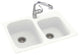 Swan 33x22x9 Solid Surface Kitchen Sink, 1-Hole, White