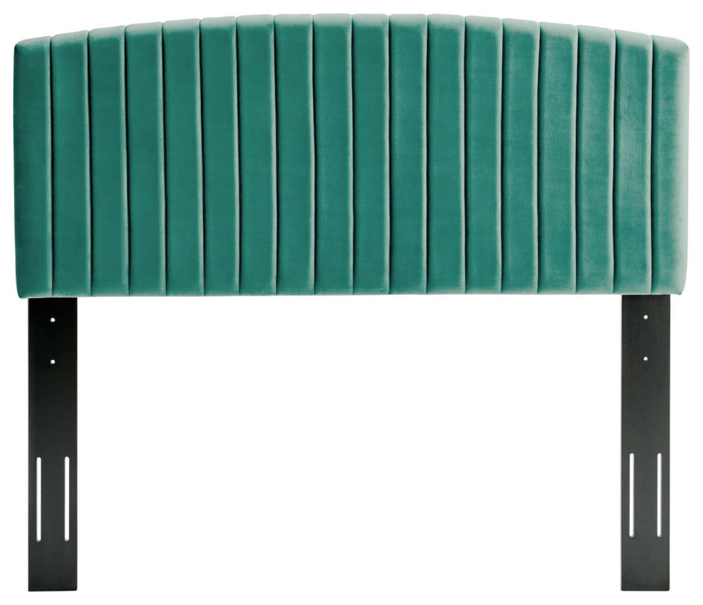 Rebecca Performance Velvet King / California King Headboard-Teal