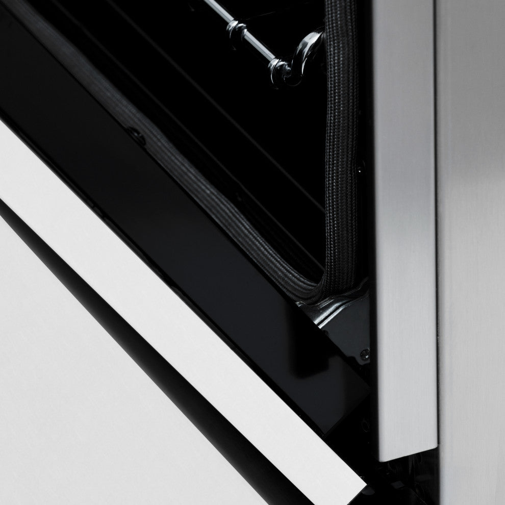 ZLINE 36" Range Gas Stove and Electric Oven, DuraSnow and White Matte Door