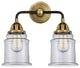 288-2W-BAB-G182 Canton 2 Light 14" Bath Vanity Light, Black Antique Brass
