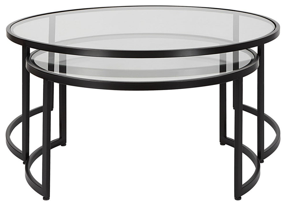 Uttermost Rhea Black Nesting Coffee Tables S/2 25190