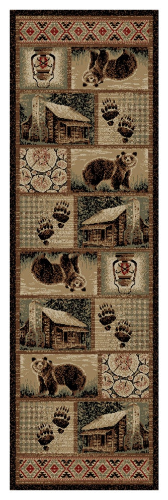 Hearthside Cabin Hideaway Lodge Area Rug, 2'3"x7'7"