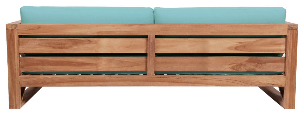 Anguilla Waterproof Fabric Upholstered Outdoor Sofa, Blue