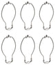 Aspen Creative 20005-26 7" Lamp Harp With Saddle, Satin Nickel, 6-Pack
