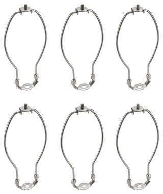 Aspen Creative 20005-26 7" Lamp Harp With Saddle, Satin Nickel, 6-Pack