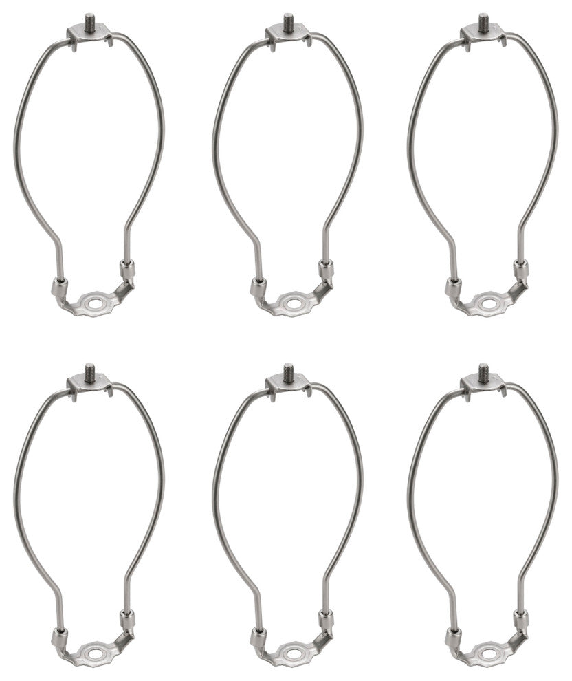 Aspen Creative 20005-26 7" Lamp Harp With Saddle, Satin Nickel, 6-Pack