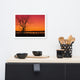 Burning Skies Rural Landscape Framed Photo Paper Wall Art Print, White, 12" X 16"